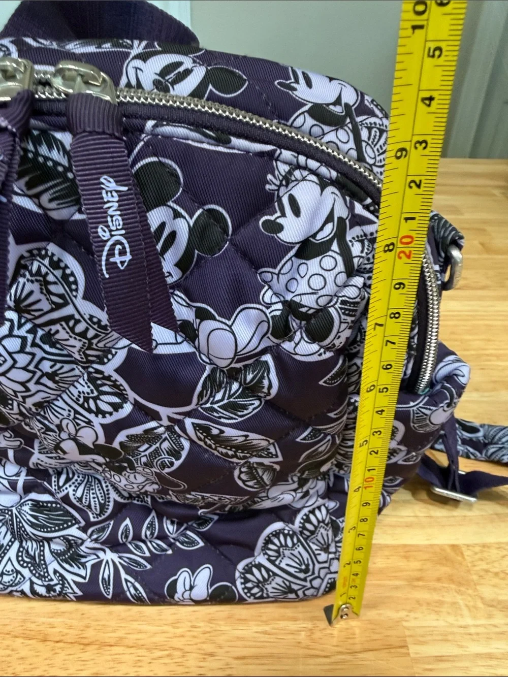 Disney Vera Bradley Mickey and Minnie Flirty Floral Quilted Mini Backpack -